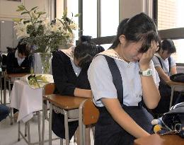 Schoolgirls weep over death of c